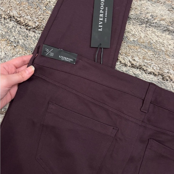 Liverpool Mid Rise Skinny Jeans Sz 16/33 NWT | Liverpool Skinny Jeans Aubergine- - Picture 11 of 14